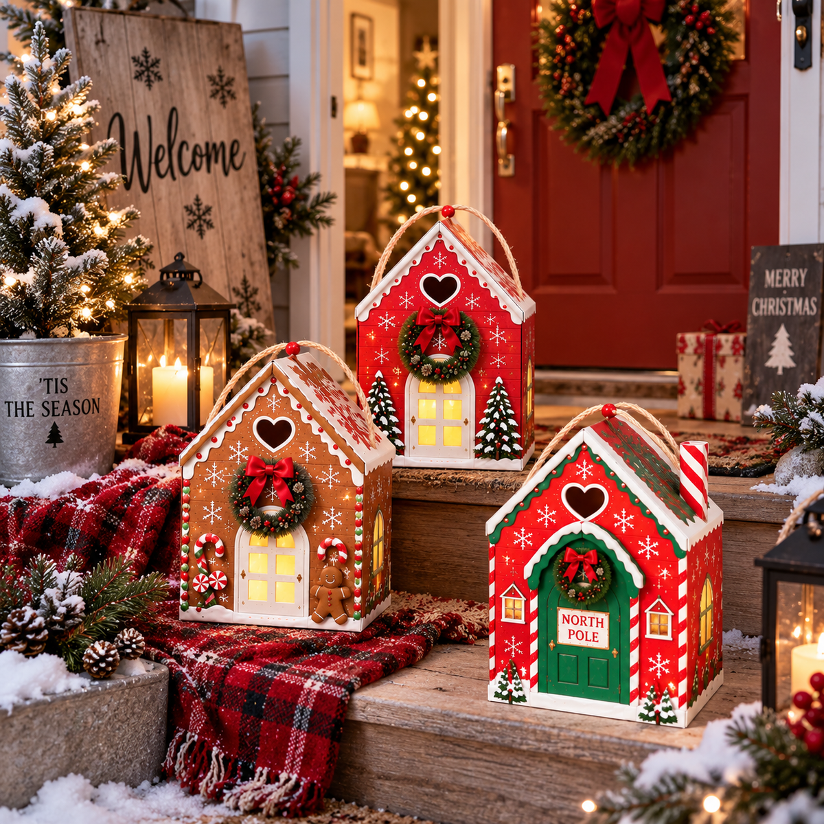 Christmas Magic House Gift Box β Creative 3D Handheld Holiday Gift Packaging