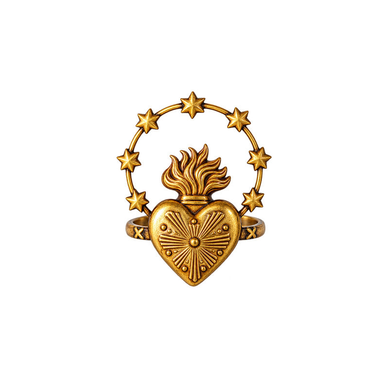✝️ Catholic Napkin Rings | Sacred Heart & Virgin Mary Table Decor