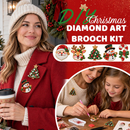 DIY Christmas Diamond Brooch Kit with 6 Designs