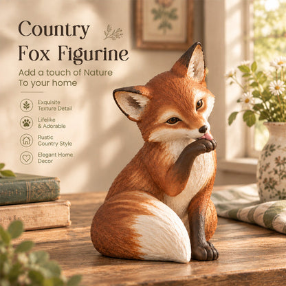Cottagecore Fox Decor – Licking, Sleeping & Sitting