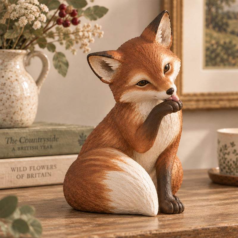 Cottagecore Fox Decor – Licking, Sleeping & Sitting